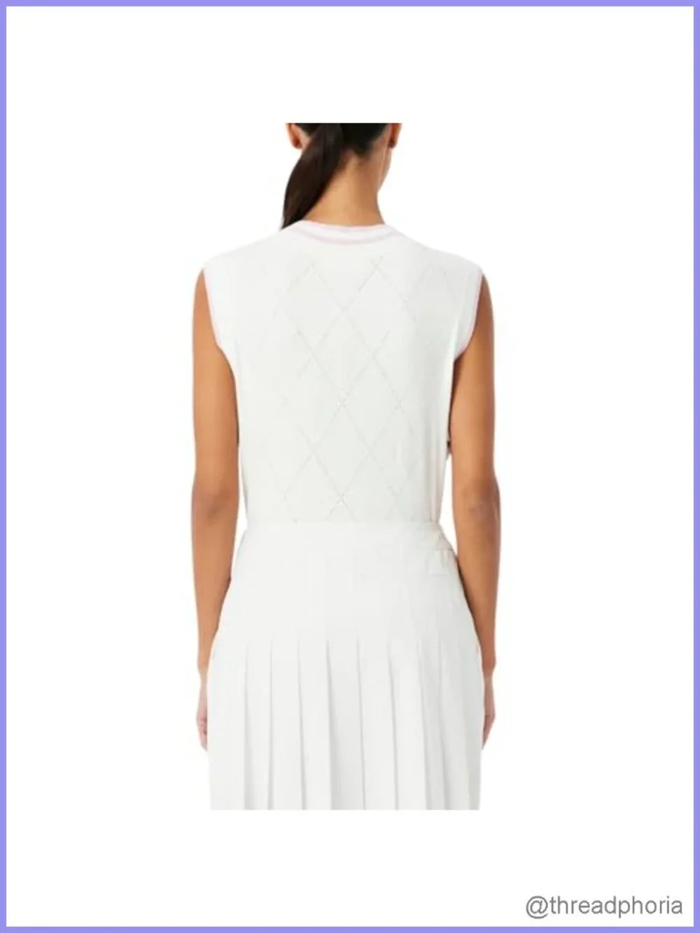 Sleeveless Golf Sweater Vest Women's V-Neck Knit Stretch